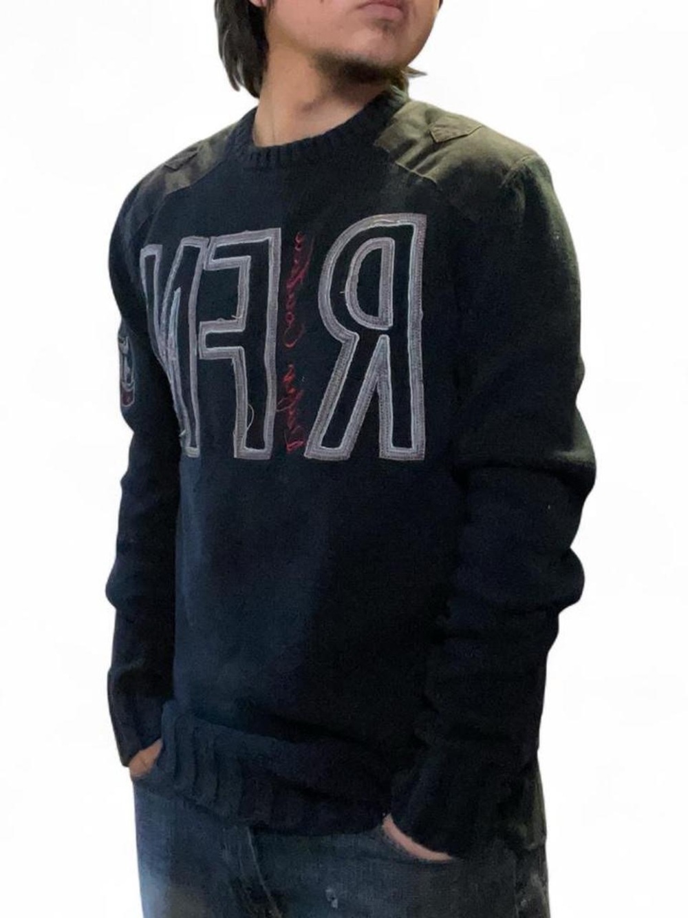 Rüfen Couture Premium RFN Patched Cotton Knit Sweater‎